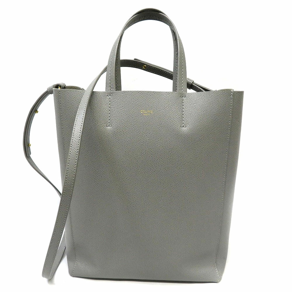 CELINE Vertical Cabas Gray Bag Tote